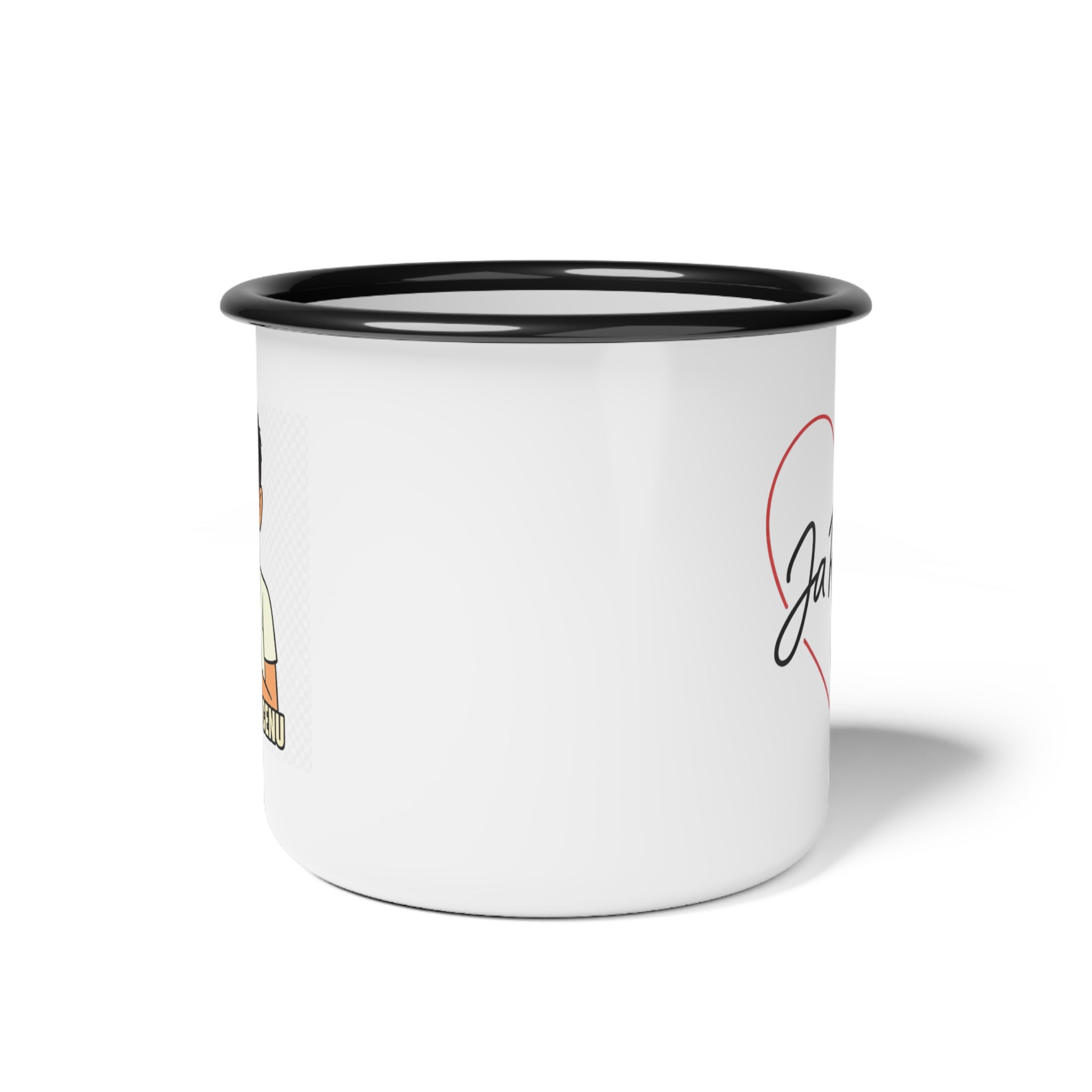 Campfire Enamel Cup with Funny Design, Motivational Mug, Outdoor Adventure Drinkware, Gift for Camp Lovers, Unique Camping Cup