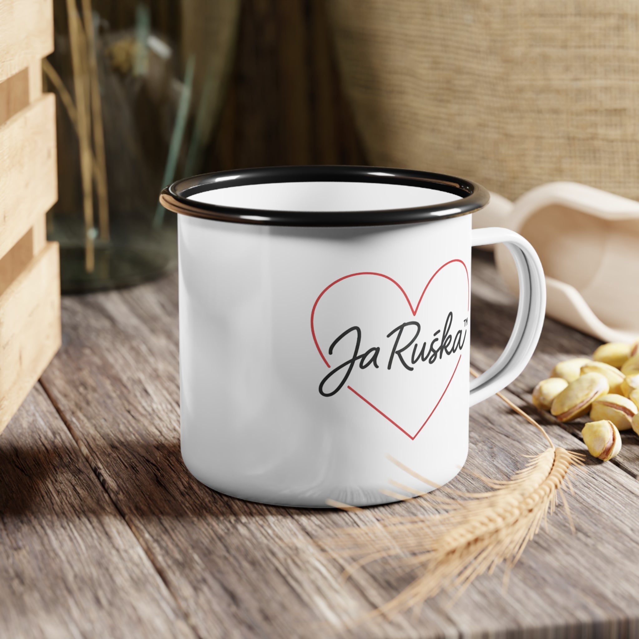 Campfire Enamel Cup with Funny Design, Motivational Mug, Outdoor Adventure Drinkware, Gift for Camp Lovers, Unique Camping Cup