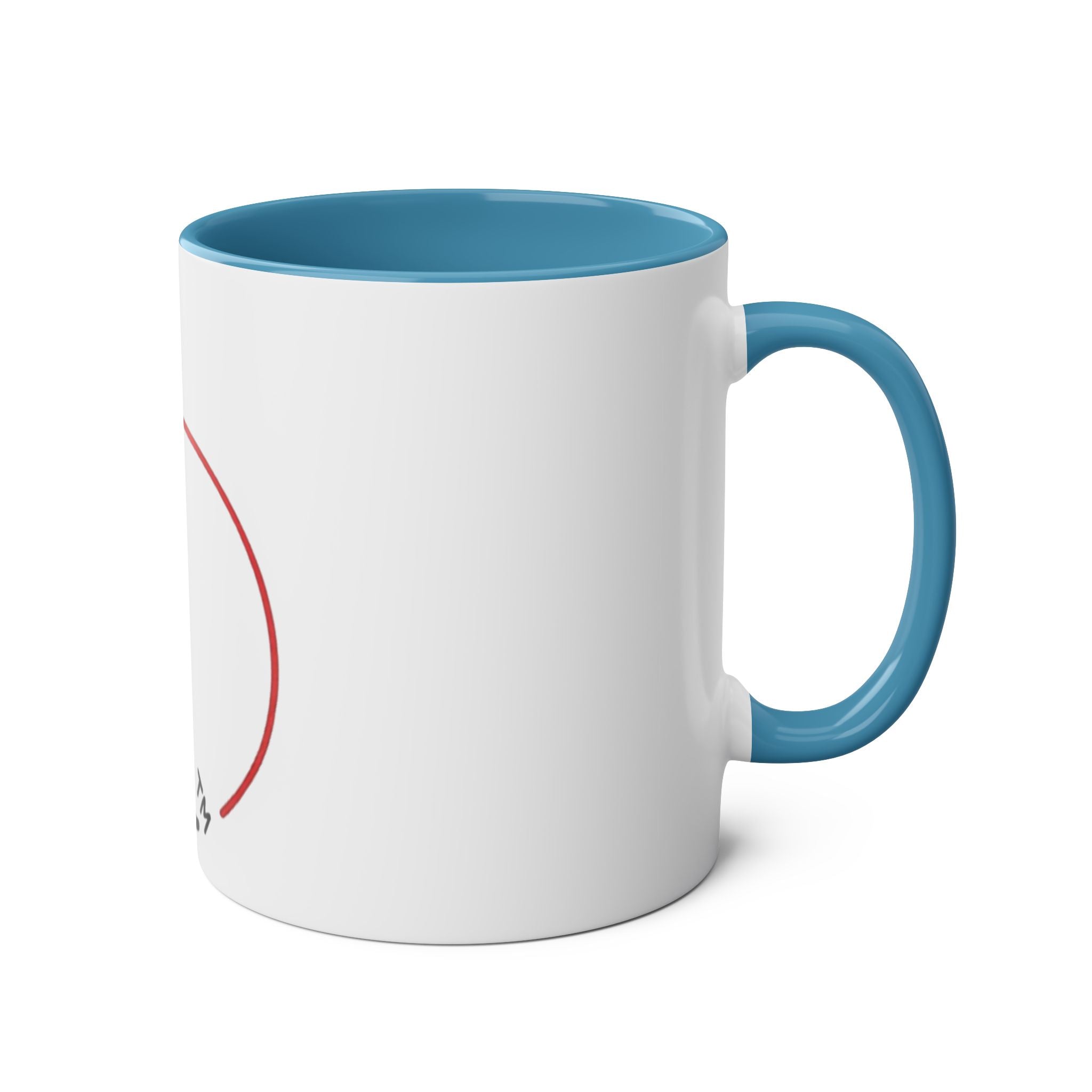 Two-Tone Coffee Mug with Heart Design, Ideal Gift for Coffee Lovers, Cute Office Decor, Personalized Drinkware, Home & Kitchen