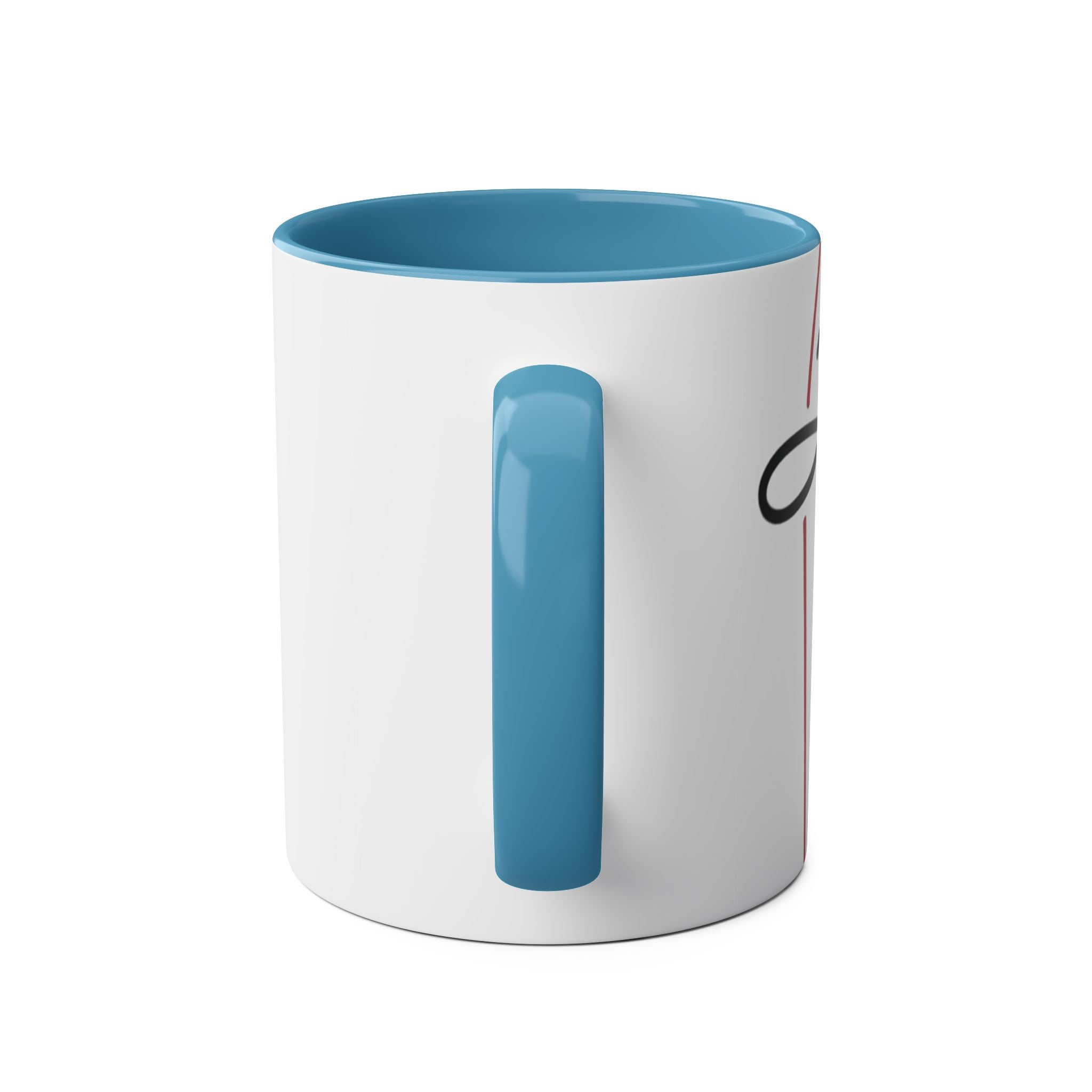 Two-Tone Coffee Mug with Heart Design, Ideal Gift for Coffee Lovers, Cute Office Decor, Personalized Drinkware, Home & Kitchen