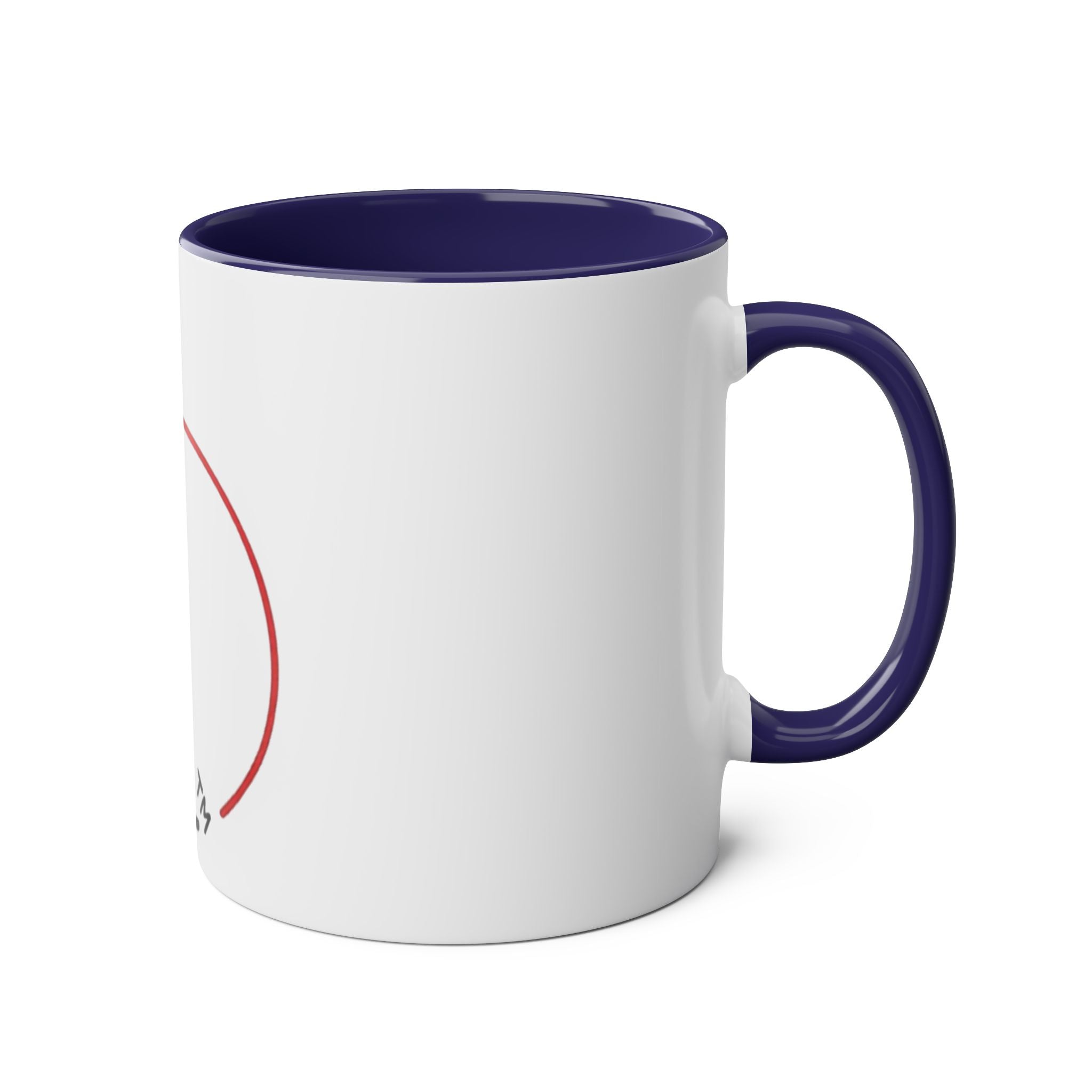 Two-Tone Coffee Mug with Heart Design, Ideal Gift for Coffee Lovers, Cute Office Decor, Personalized Drinkware, Home & Kitchen