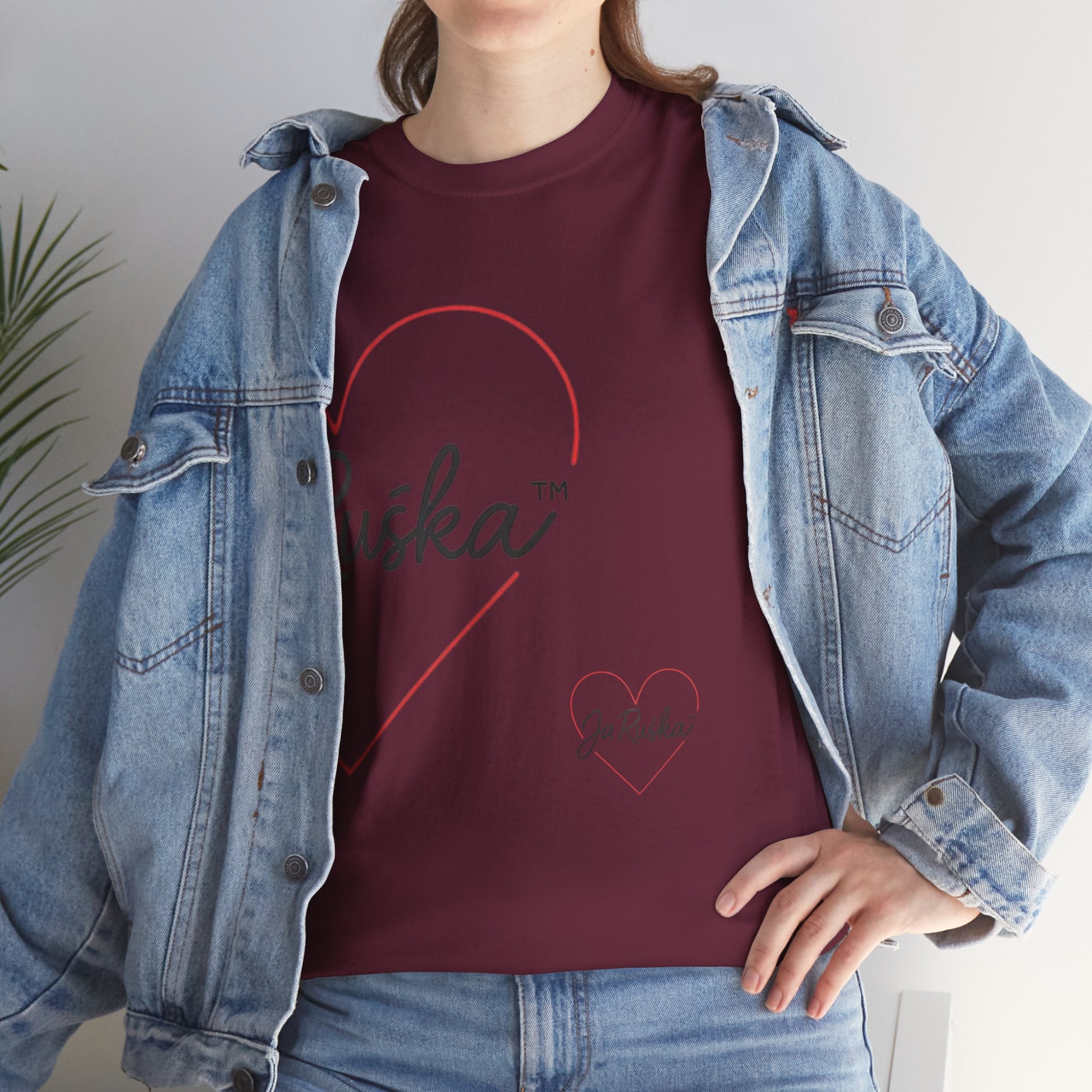 Unisex Heavy Cotton Tee with Heart & Quote Design for Casual Style, Gift for Friends, Cool Graphic Tee, Birthday Gift, Everyday Wear