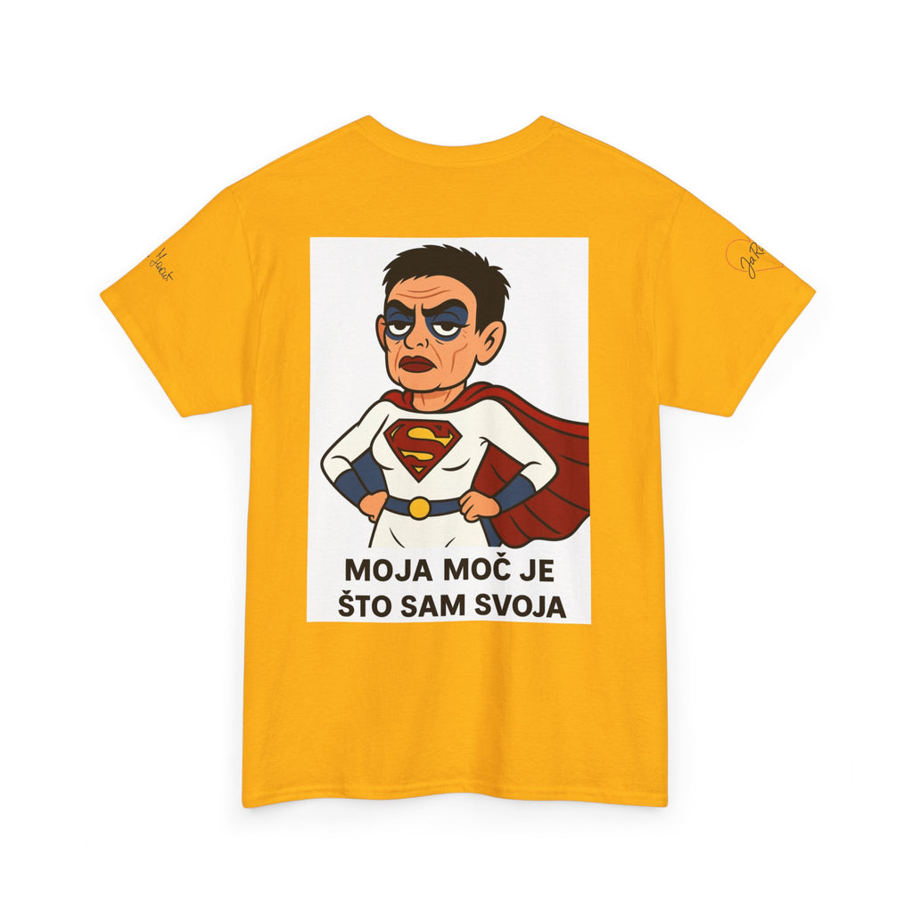 Unisex Cotton Tee - Heart Design, Casual Wear, Gift for Superhero Fans, Trendy Streetwear, Perfect for Celebrations