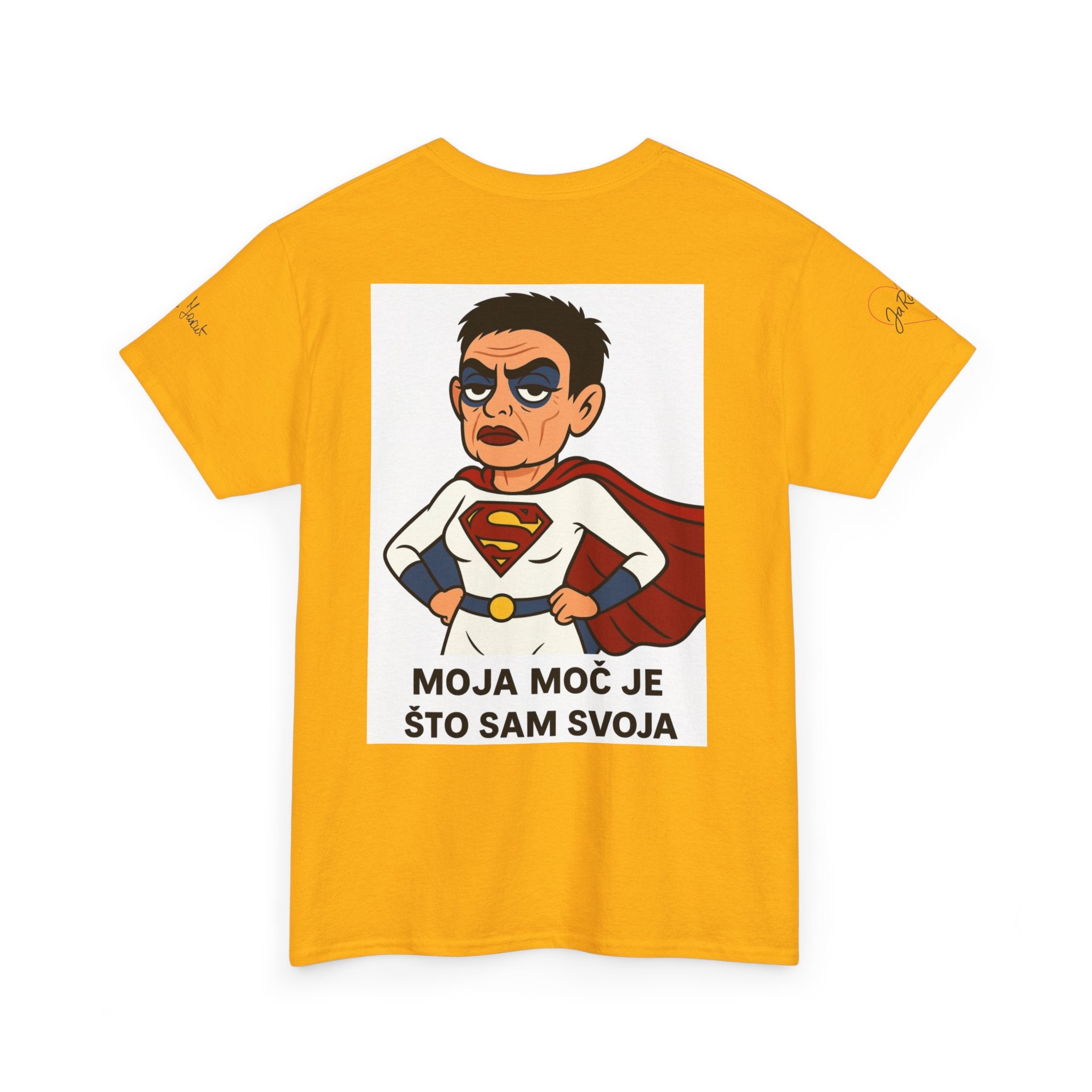 Unisex Cotton Tee - Heart Design, Casual Wear, Gift for Superhero Fans, Trendy Streetwear, Perfect for Celebrations