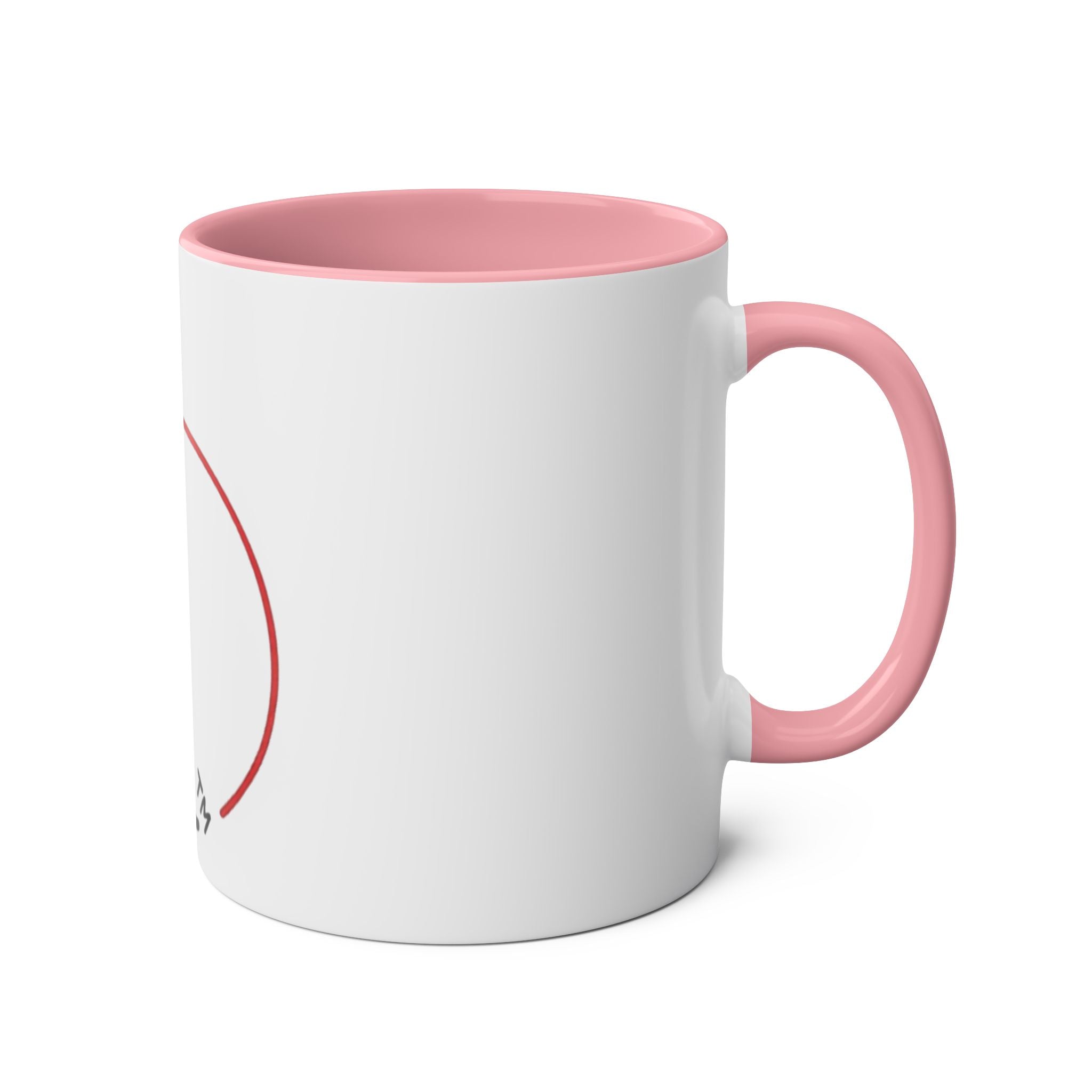 Two-Tone Coffee Mug with Heart Design, Ideal Gift for Coffee Lovers, Cute Office Decor, Personalized Drinkware, Home & Kitchen