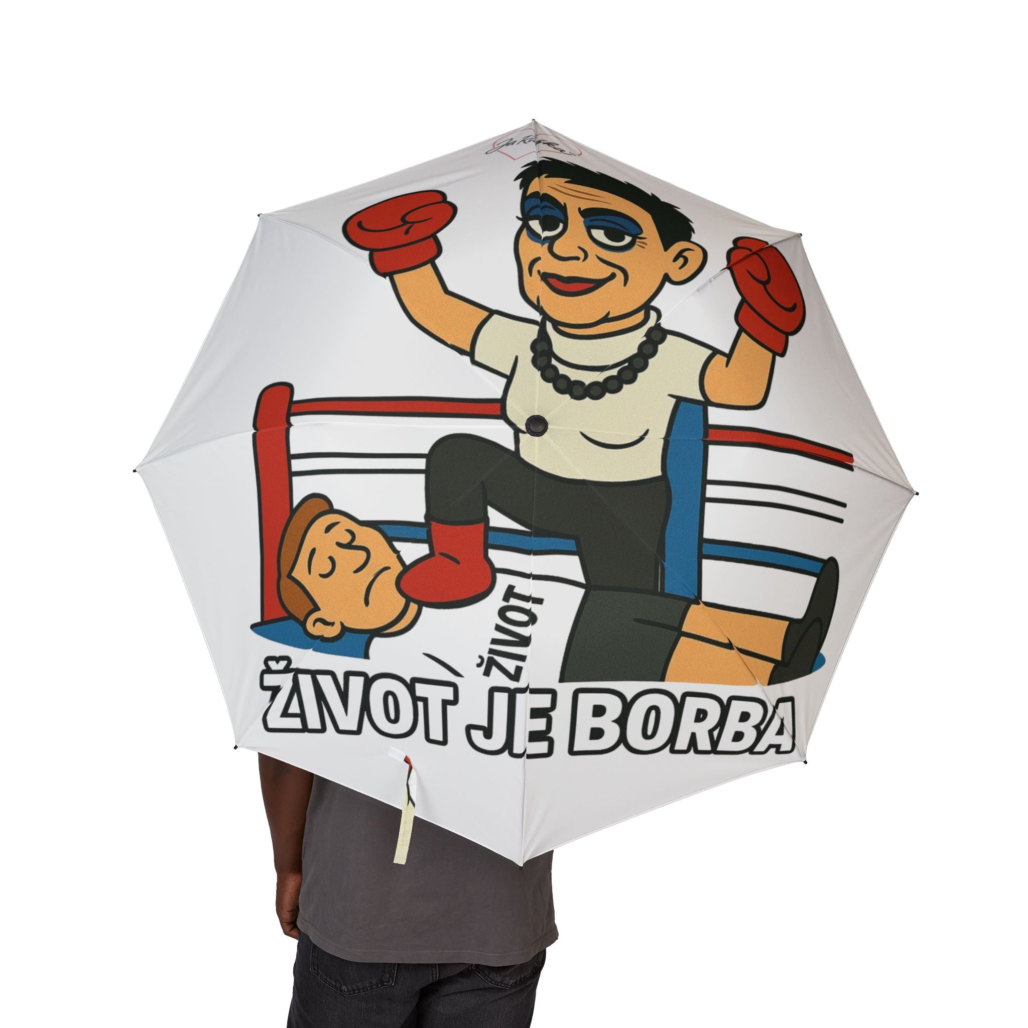 Fun Cartoon Umbrella, Lightweight Folding Umbrella, Unique Gift for Sport Lovers, Kids' Outdoor Gear, Funny Rain Accessory