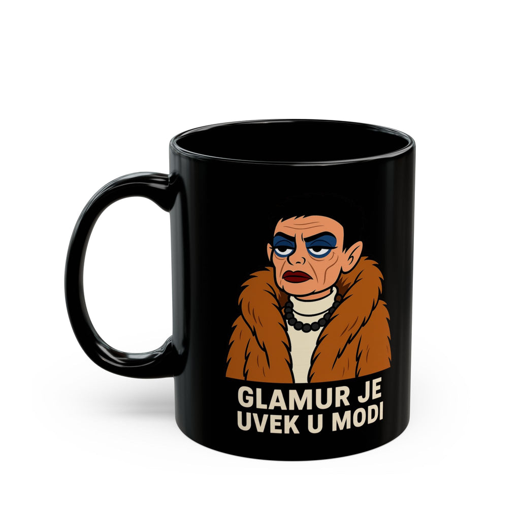 Chic Black Mug with Glamorous Quote, Coffee Mug for Fashion Lovers, Ideal Gift for Birthdays, Holidays, and Celebrations