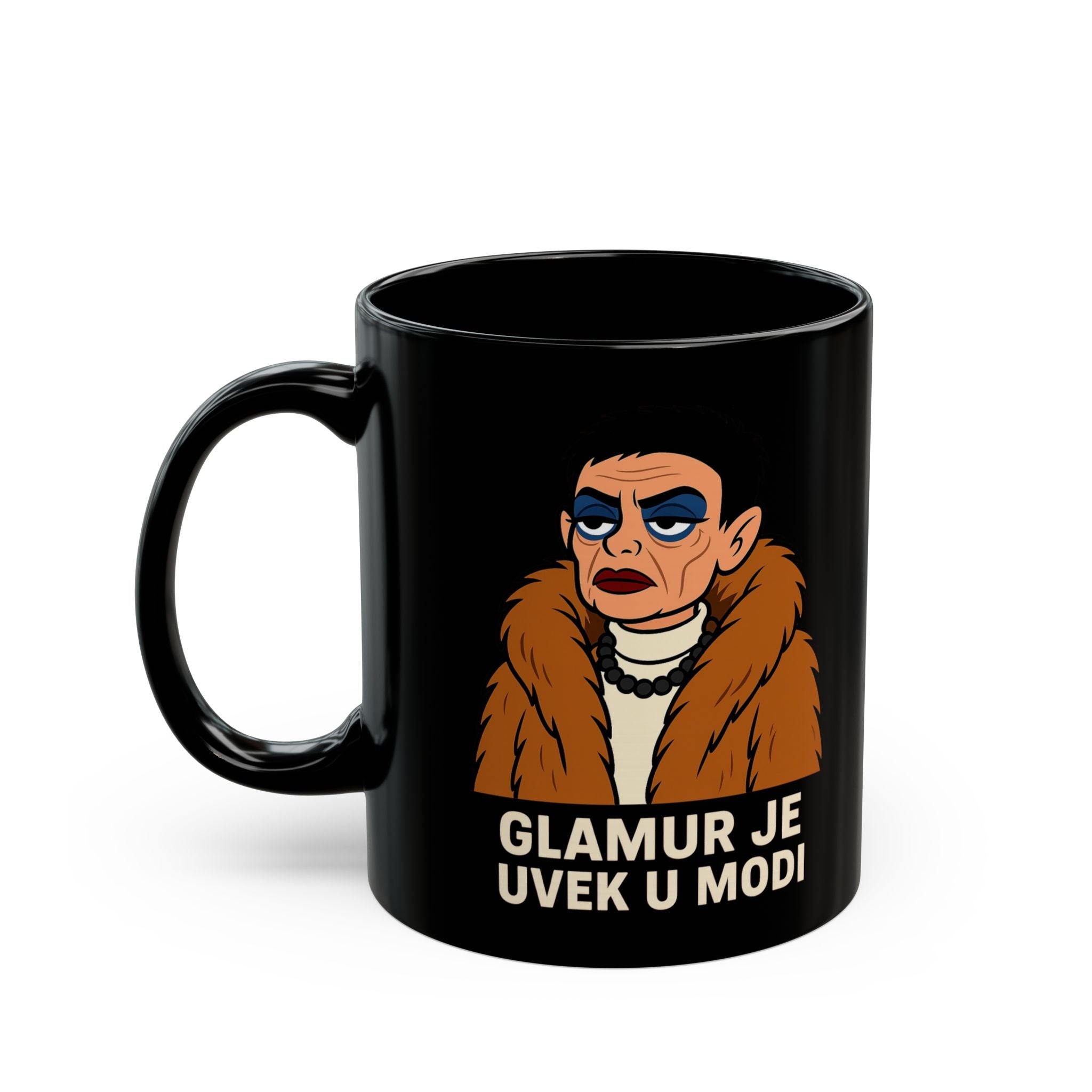 Chic Black Mug with Glamorous Quote, Coffee Mug for Fashion Lovers, Ideal Gift for Birthdays, Holidays, and Celebrations