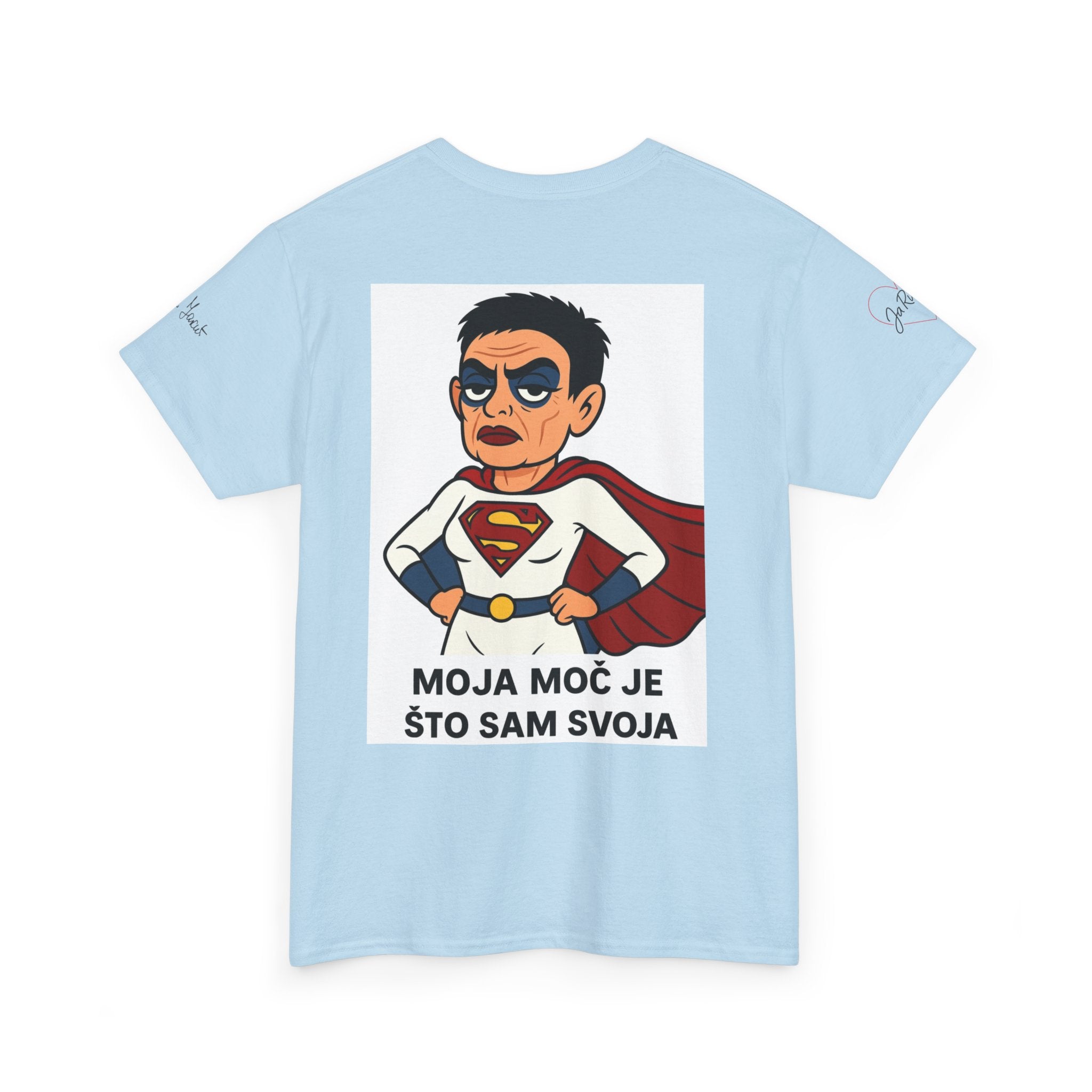Unisex Cotton Tee - Heart Design, Casual Wear, Gift for Superhero Fans, Trendy Streetwear, Perfect for Celebrations