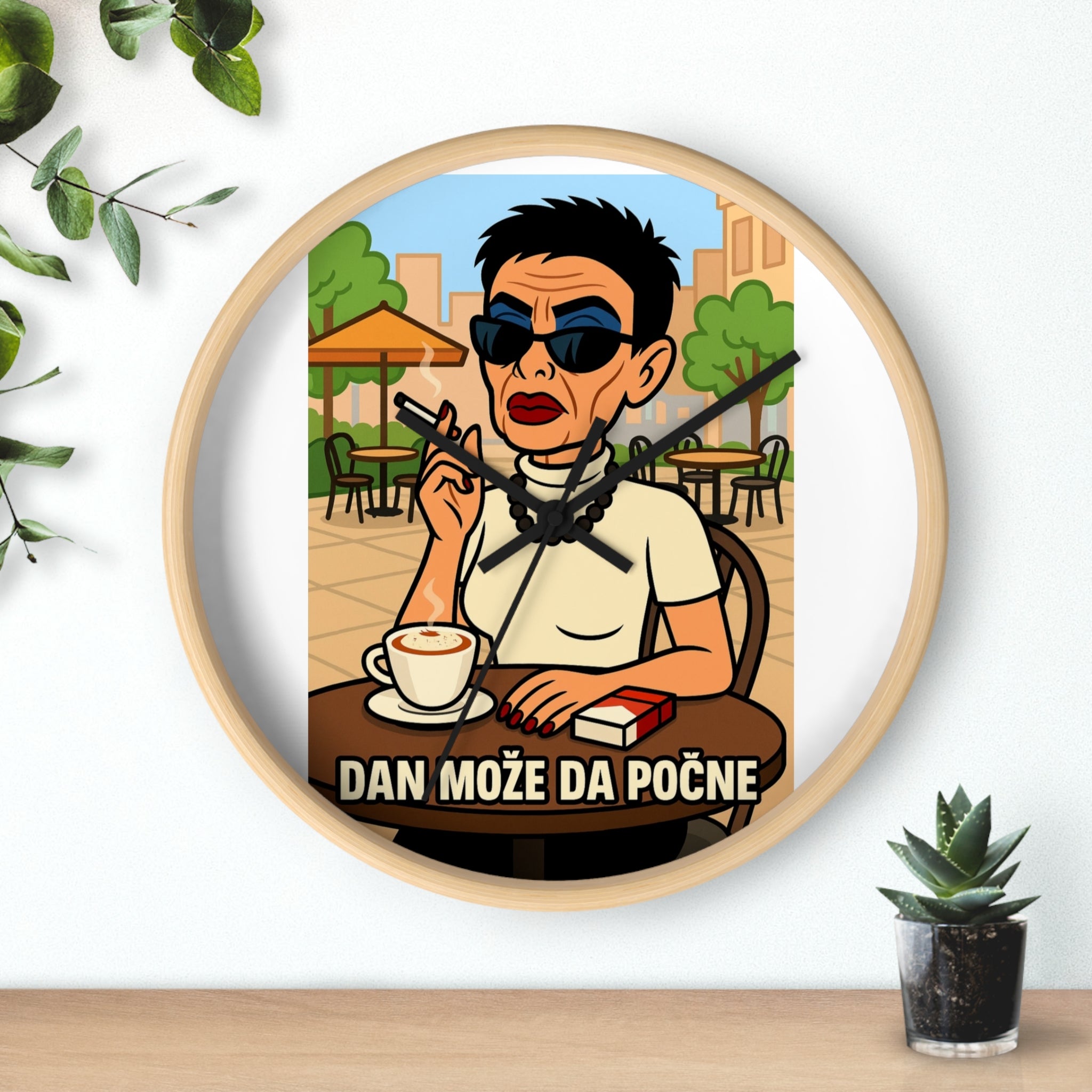 Chic Cartoon Wall Clock - Retro Art Timepiece, Stylish Home Décor, Unique Gift for Coffee Lovers, Trendy Office Decor, Fun Kitchen [...]