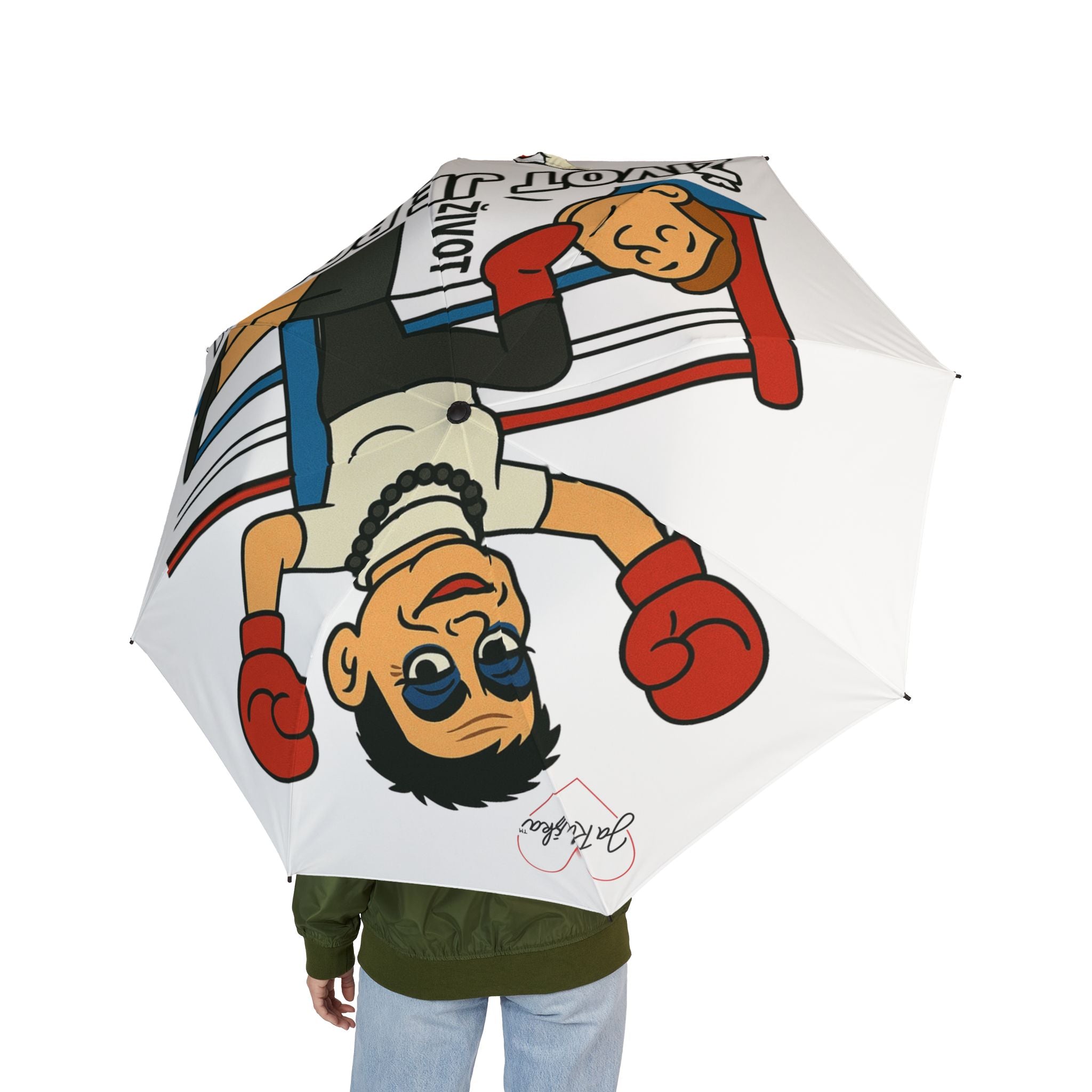 Fun Cartoon Umbrella, Lightweight Folding Umbrella, Unique Gift for Sport Lovers, Kids' Outdoor Gear, Funny Rain Accessory