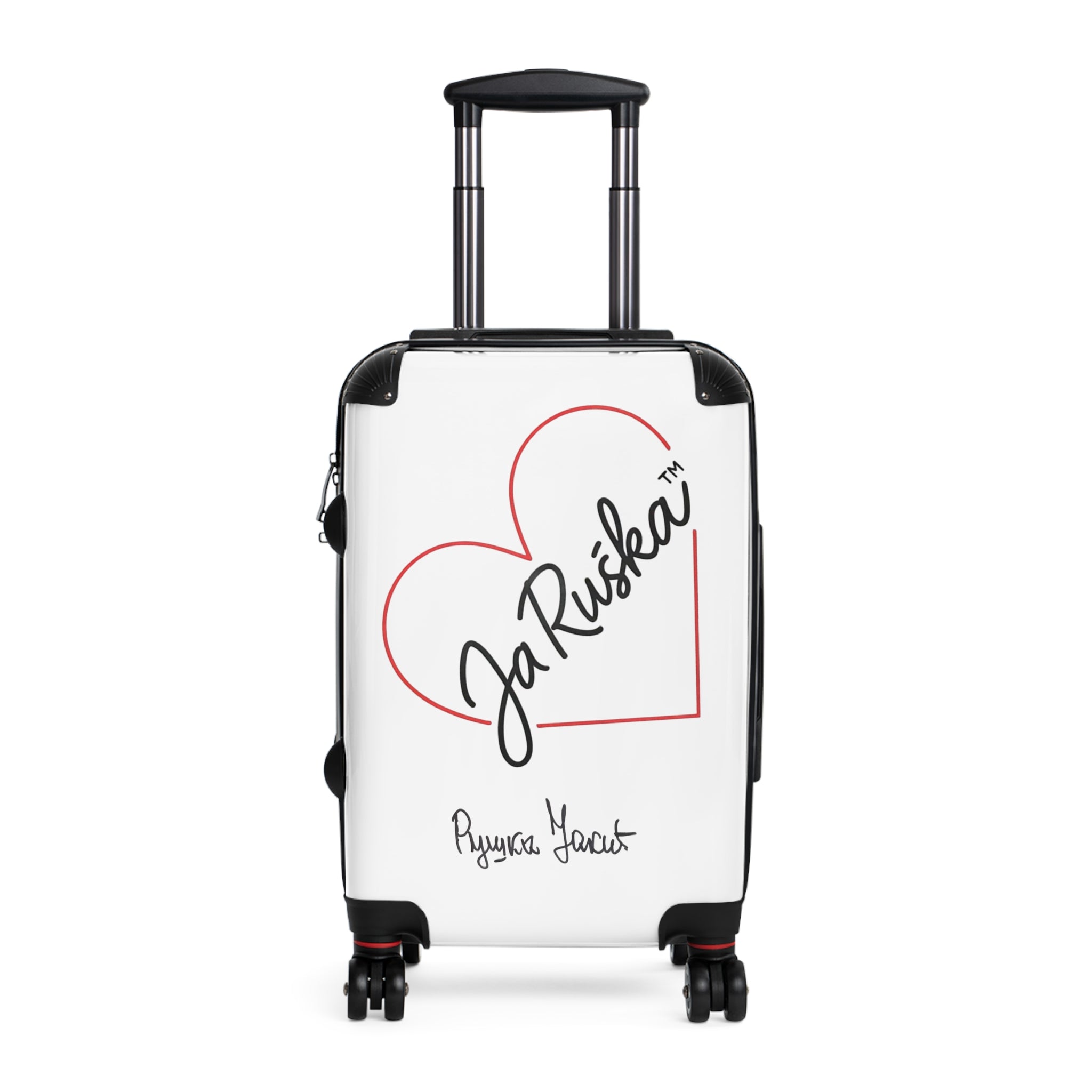 Stylish Travel Suitcase with Heart Design, Luggage, Travel Gear, Gift for Travelers, Love for Adventure, Heartbeat Suitcase