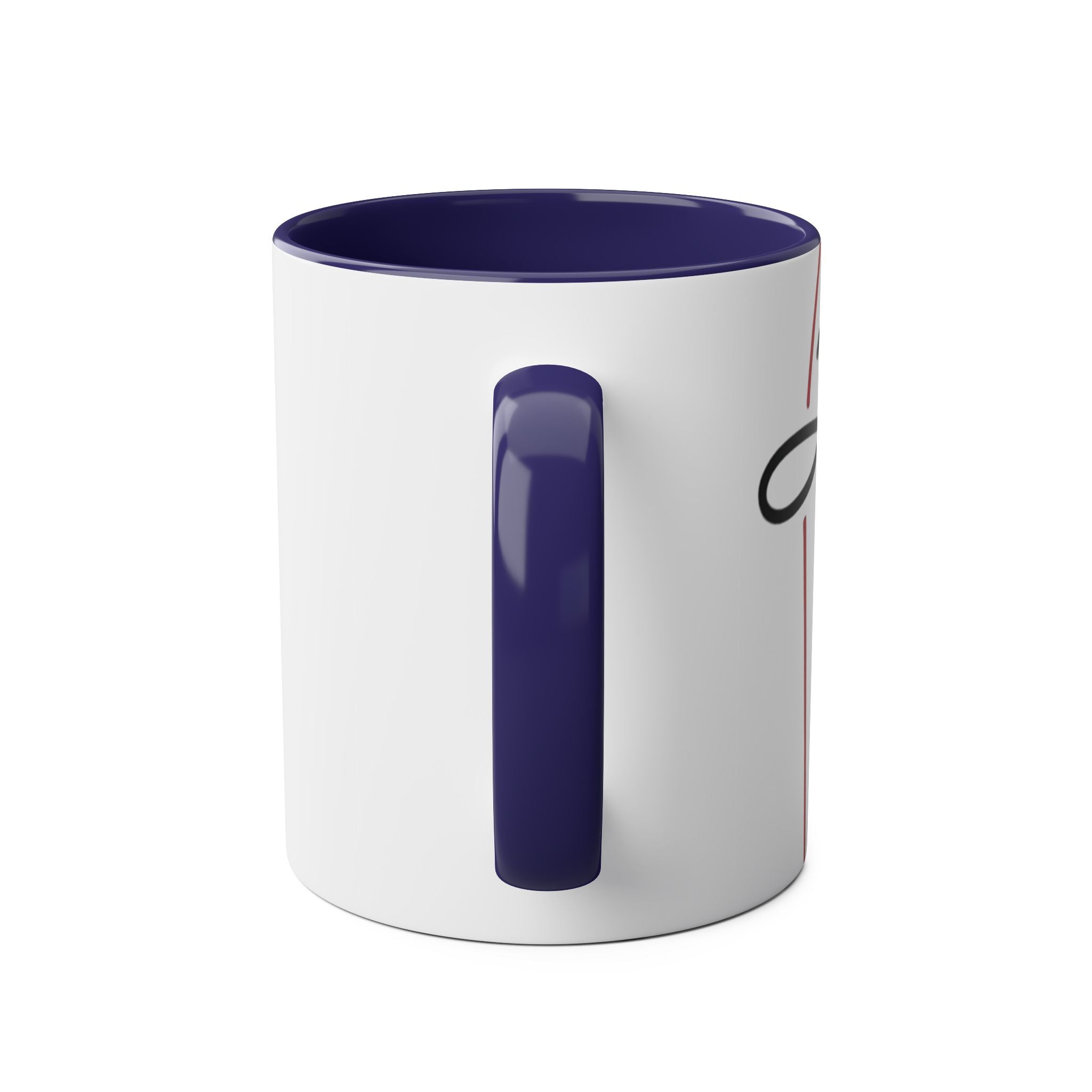 Two-Tone Coffee Mug with Heart Design, Ideal Gift for Coffee Lovers, Cute Office Decor, Personalized Drinkware, Home & Kitchen