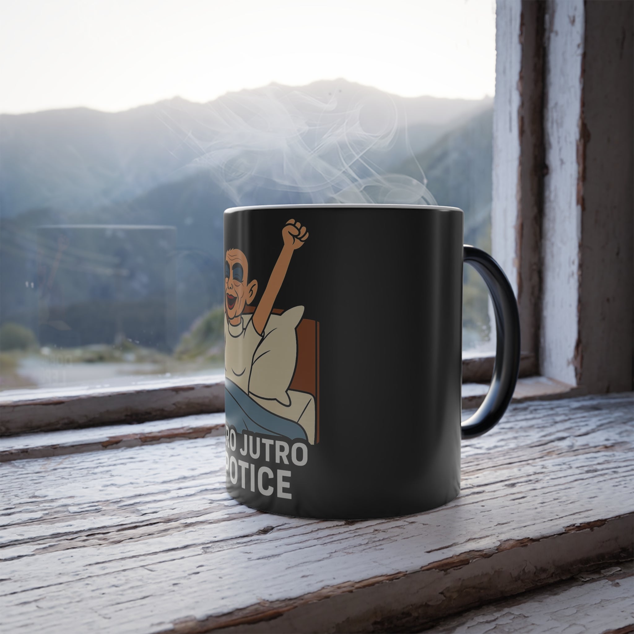 Color Morphing Coffee Mug, Motivational Gift, Unique Changing Mug, Dobro Jutro Lepotice, Funny Kitchenware, Great for Birthdays, [...]