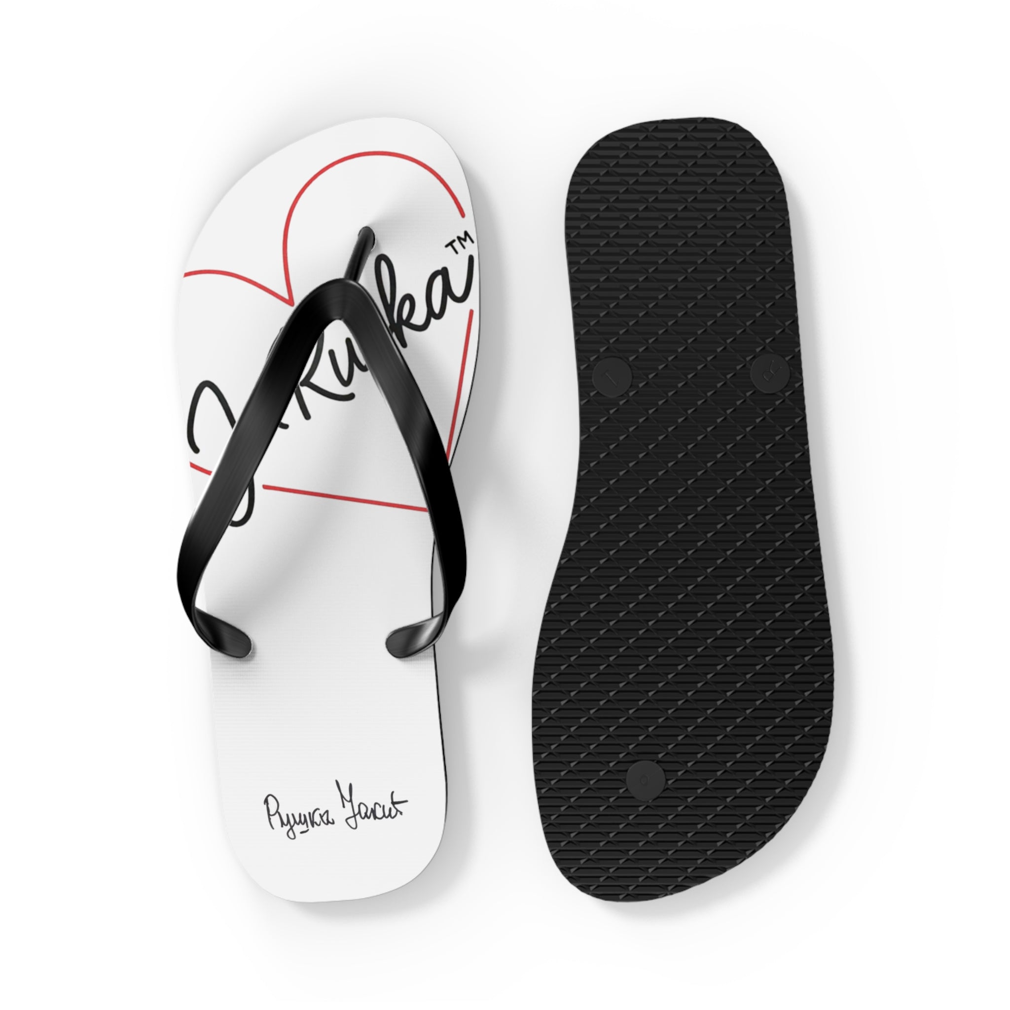 Stylish Heart Flip Flops | Summer Beach Footwear | Casual Sandals, Cute Vacation Shoes, Gift for Beach Lovers, Love-themed Slippers