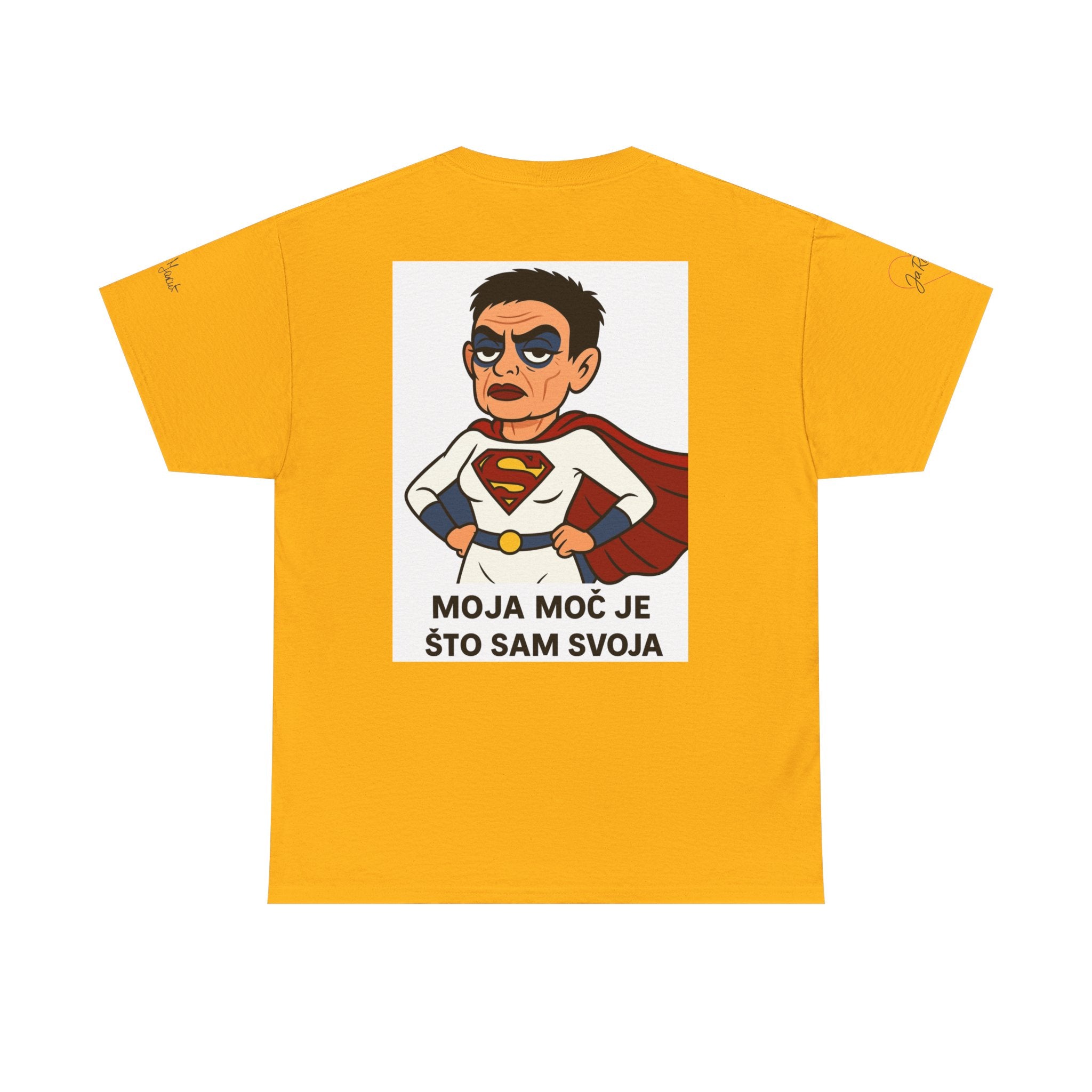 Unisex Cotton Tee - Heart Design, Casual Wear, Gift for Superhero Fans, Trendy Streetwear, Perfect for Celebrations