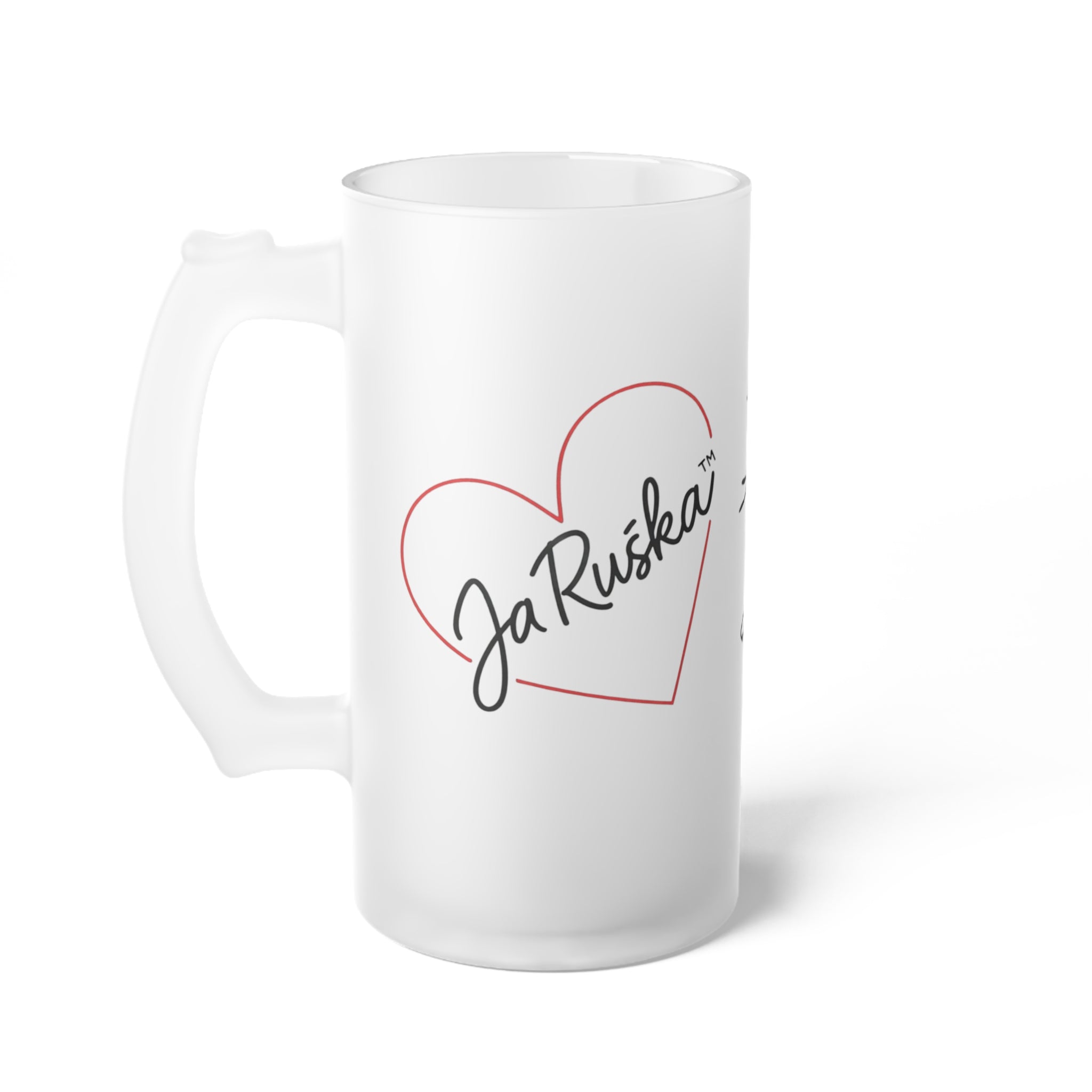 Frosted Glass Beer Mug, Perfect Gift for Beer Lovers, Unique Barware, Custom Drinkware, Beer Enthusiast Gifts, Festive Partyware