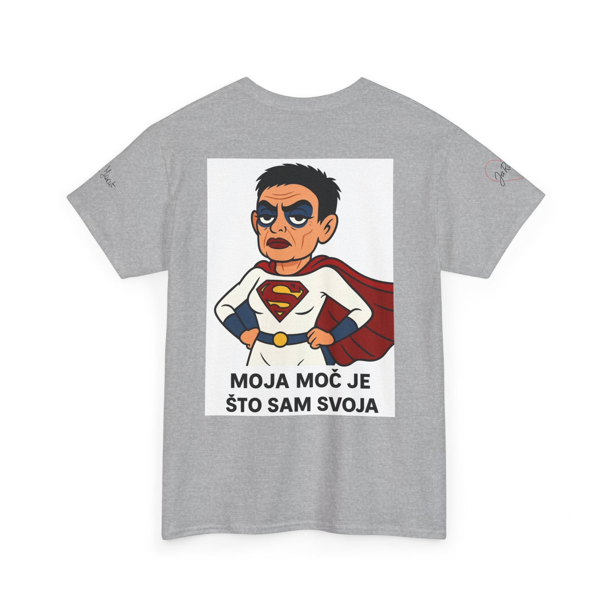 Unisex Cotton Tee - Heart Design, Casual Wear, Gift for Superhero Fans, Trendy Streetwear, Perfect for Celebrations