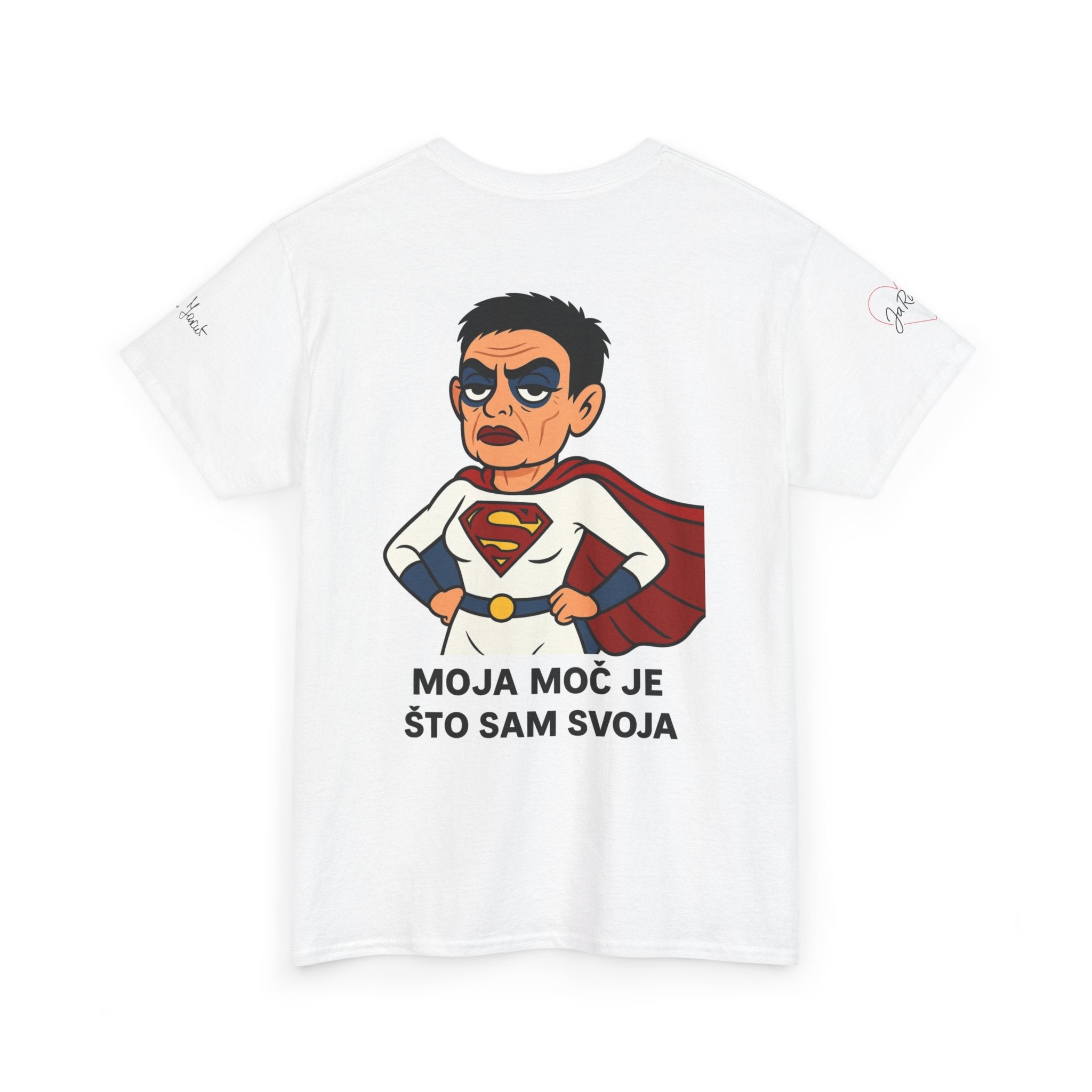 Unisex Cotton Tee - Heart Design, Casual Wear, Gift for Superhero Fans, Trendy Streetwear, Perfect for Celebrations