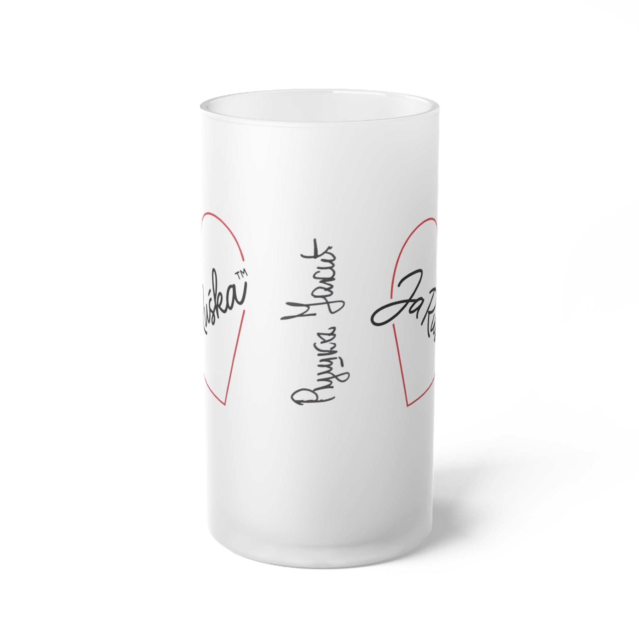 Frosted Glass Beer Mug, Perfect Gift for Beer Lovers, Unique Barware, Custom Drinkware, Beer Enthusiast Gifts, Festive Partyware