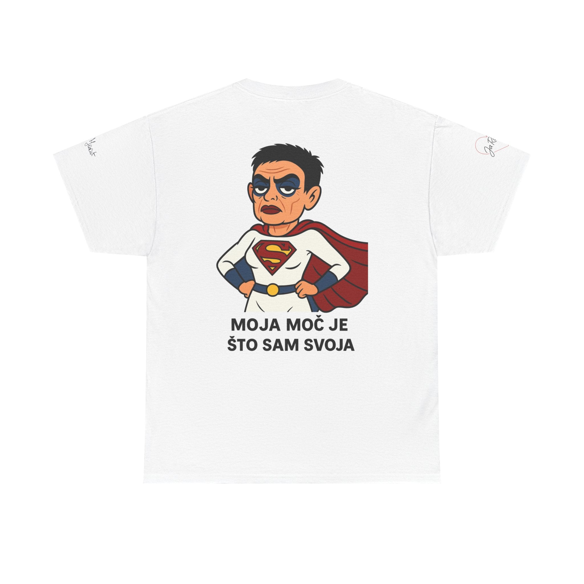 Unisex Cotton Tee - Heart Design, Casual Wear, Gift for Superhero Fans, Trendy Streetwear, Perfect for Celebrations