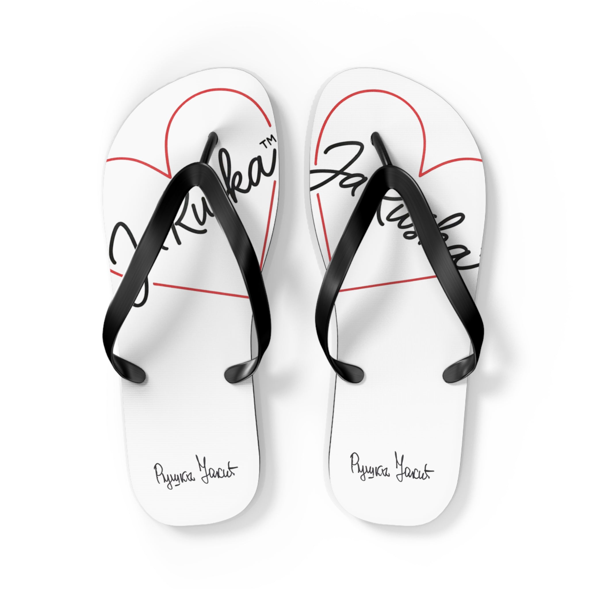 Stylish Heart Flip Flops | Summer Beach Footwear | Casual Sandals, Cute Vacation Shoes, Gift for Beach Lovers, Love-themed Slippers