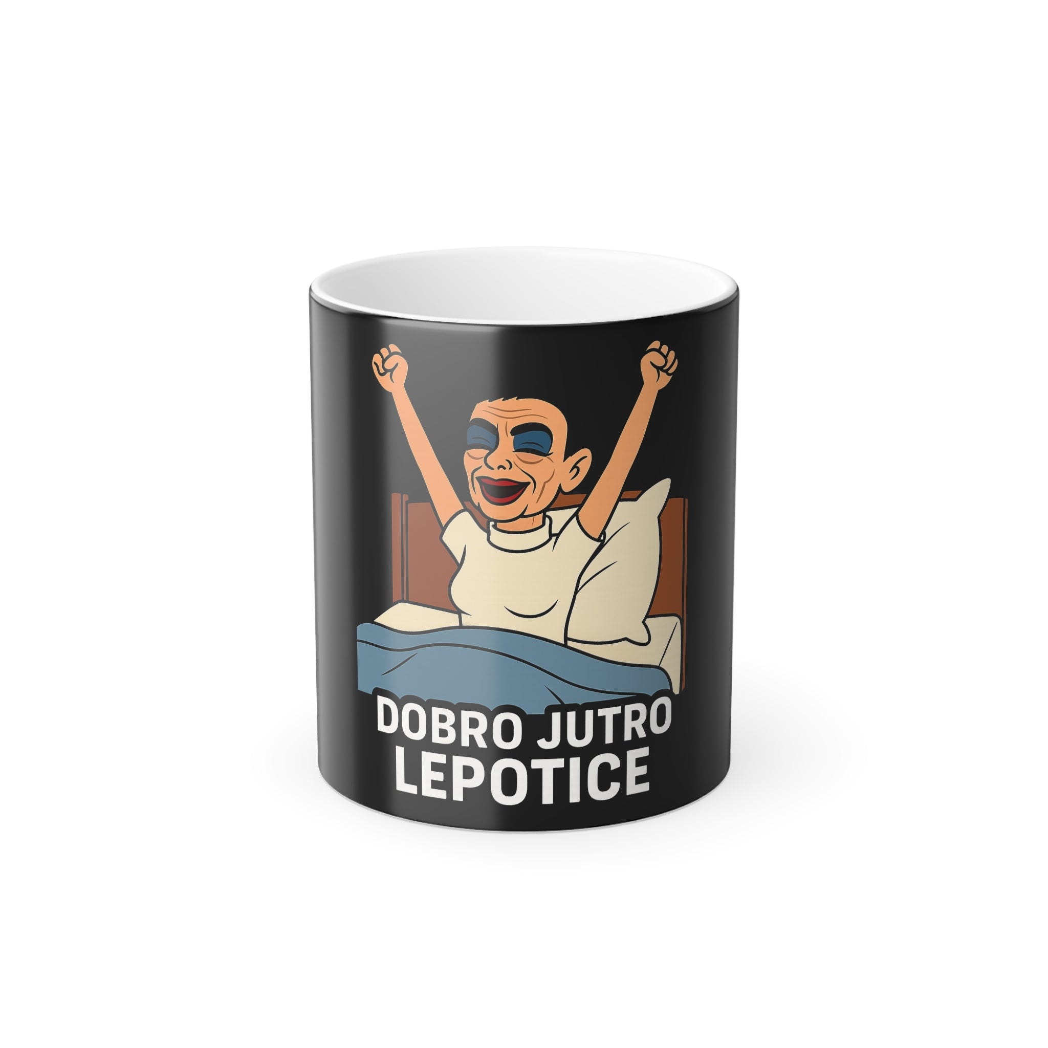Color Morphing Coffee Mug, Motivational Gift, Unique Changing Mug, Dobro Jutro Lepotice, Funny Kitchenware, Great for Birthdays, [...]