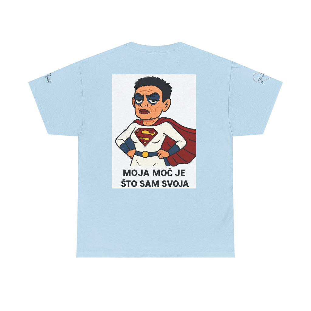 Unisex Cotton Tee - Heart Design, Casual Wear, Gift for Superhero Fans, Trendy Streetwear, Perfect for Celebrations